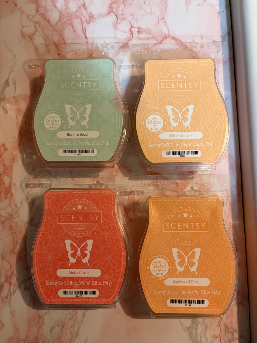 Scentsy Beach & Citrus Wax Bar Bundle – 4 Bars
